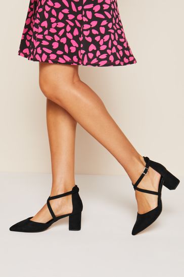 Buy Friends Like These Block Heel Cross Over Strap Court Shoes from Next  Ireland