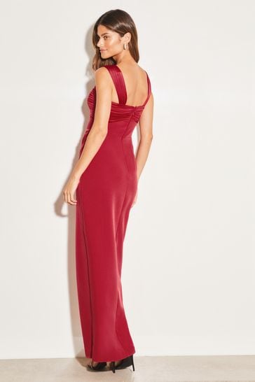 Lipsy embroidered ruched shop split maxi dress