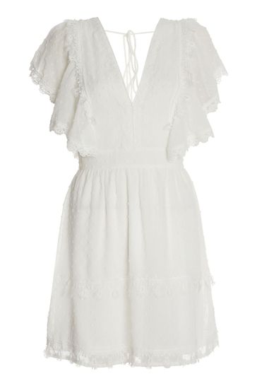 Quiz white top lace dress