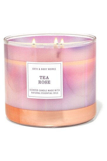 Bath & Body Works Tea Rose Tea Rose 3 Wick Candle 411g