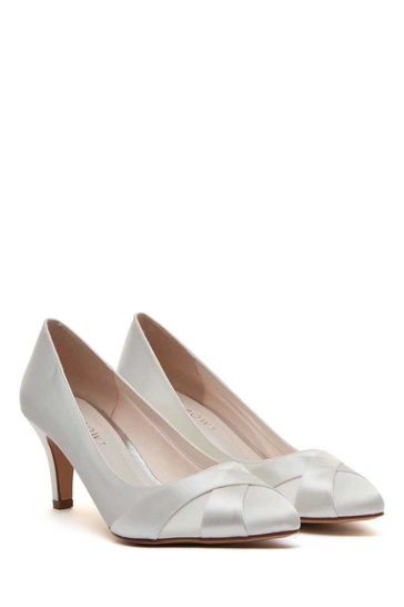 Buy Rainbow Club Ivory Wedding Lexi Satin Bridal Court Shoes from