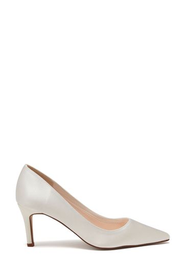 Satin court shoes wedding shop