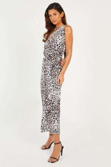 Quiz animal print jumpsuit sales