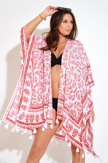 Pour Moi Red Bohemia Cover Up