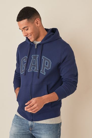 gap logo hoodie zip up