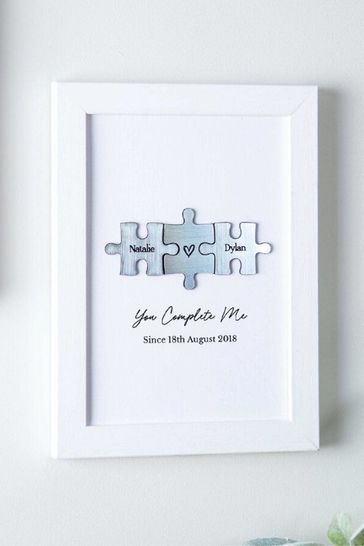 Personalised You Complete Me Couples Puzzle Print by No Ordinary Gift