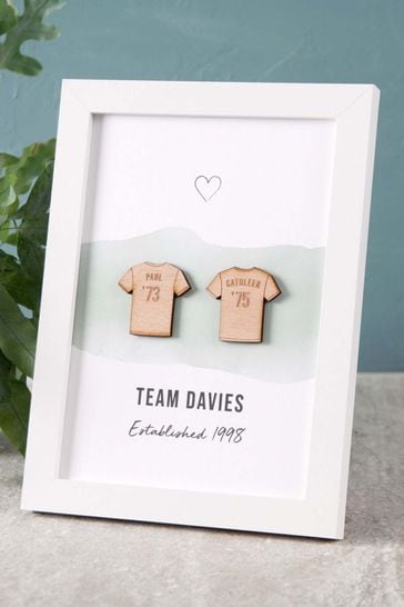 Personalised Football Character Couples Print by No Ordinary Gift