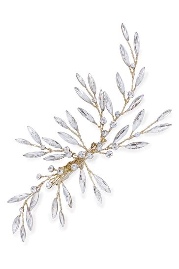 Ivory & Co Gold Wintersweet Sparkling Crystal Burst Clip