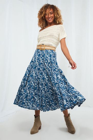 Joe Browns Blue Beautiful Batik Boho Skirt
