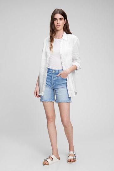 Gap boyfriend shirt in linen Clearance