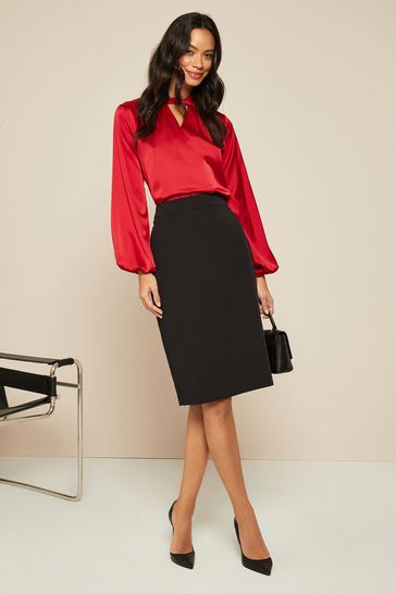 Buy Friends Like These Black Tailored Pencil Skirt from Next
