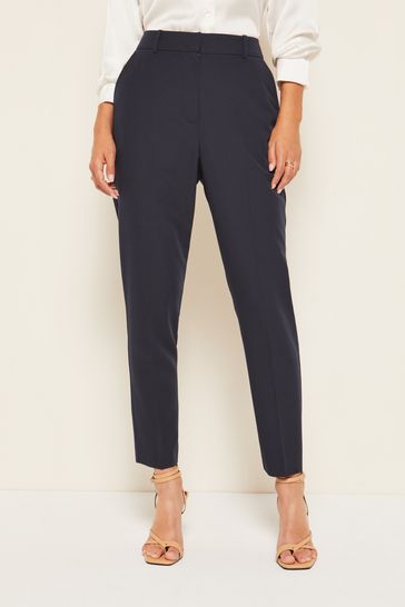 Friends Like These Navy Tailored Ankle Grazer Trousers