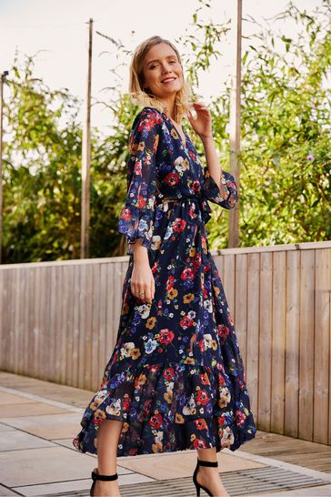 Buy Yumi Bird And Floral Print Wrap Dress from the Next UK online shop