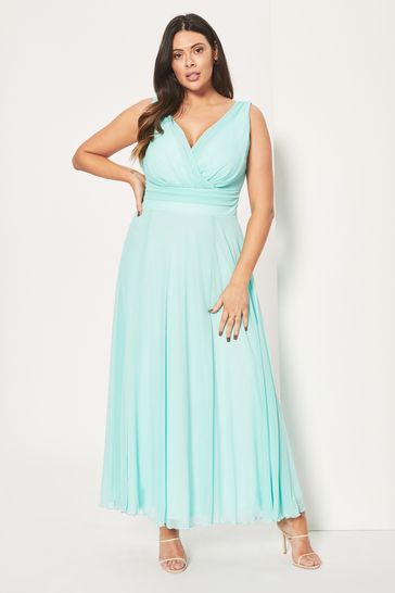 Mint green plus size maxi dress clearance