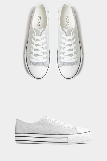 glitter flatform trainers