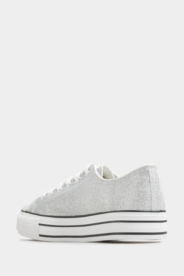 glitter flatform trainers
