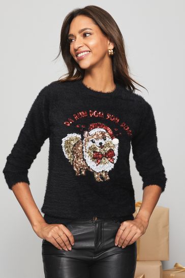 Buy Lipsy Christmas Crew Neck Knitted Jumper from Next Austria