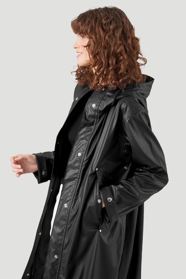 Buy Kaldtvaer Black Torr Longline Waterproof Raincoat from Next