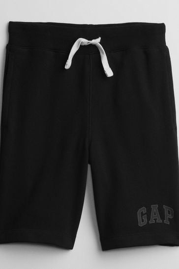 Gap Black Pull On Logo Jogger Shorts (4-13yrs)