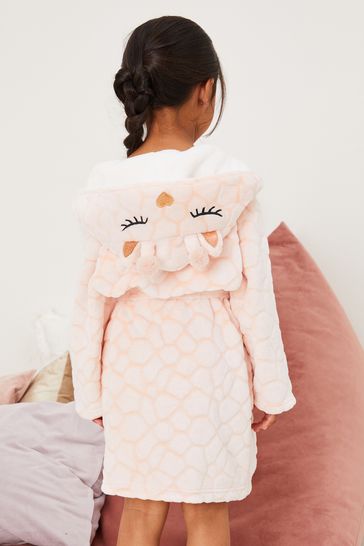 Lipsy Pink Giraffe Mini Cosy Dressing Gown