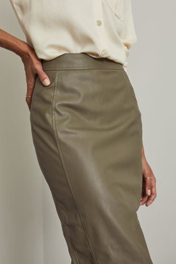 Khaki green skirt outlet