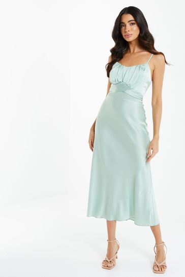 Quiz sage green dress store