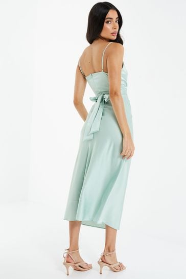Quiz sage green dress outlet