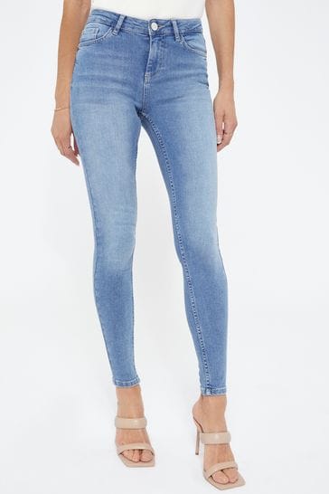 Lipsy Pale Blue Mid Rise Skinny Kate Jeans