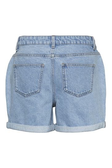 Buy NOISY MAY light blue wash High Waist Mom Shorts from Next