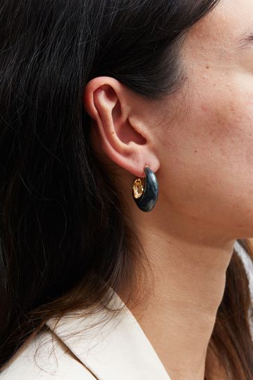 Statement hoop earrings sales
