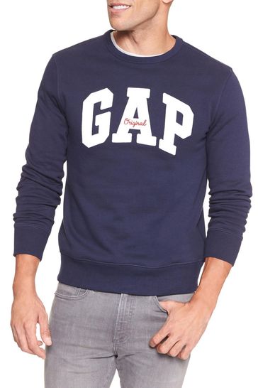 Buy Gap Blue Logo Fleece Crew Sweatshirt from Next Ireland
