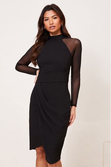 Lipsy black long evening dress clearance