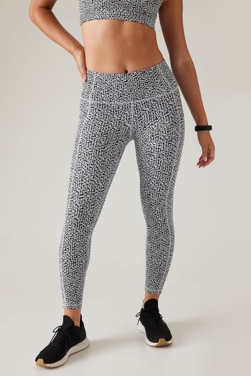Athleta black online and white leggings