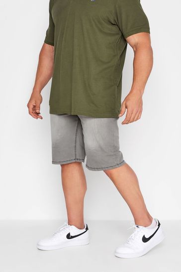 BadRhino Big & Tall Grey Denim Shorts