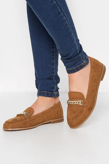 Long Tall Sally Brown Chain Loafer