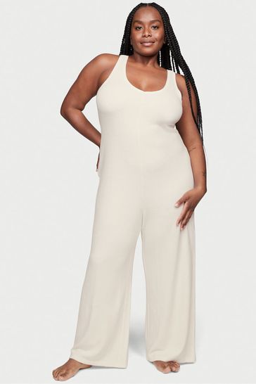 White lounge jumpsuit store
