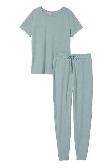 Buy Victoria s Secret Sage Green Waffle Lounge Jogger Set from Next Ireland