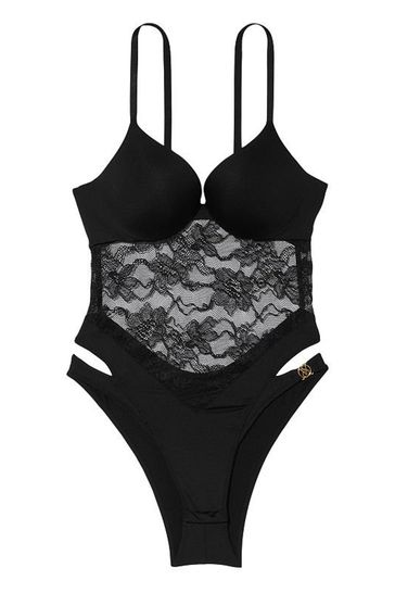 Buy Victoria s Secret Black So Obsessed Lace Bodysuit from Next