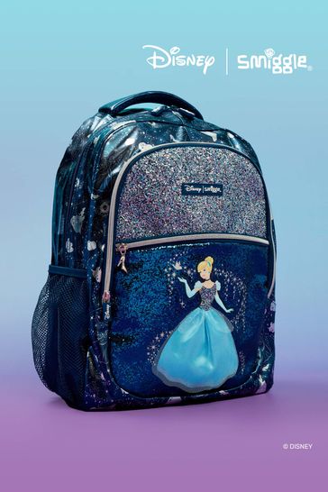 Smiggle Blue Disney Princess Classic Backpack