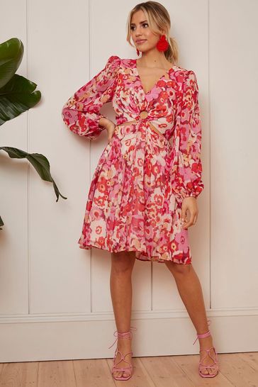 Dress pink store and red
