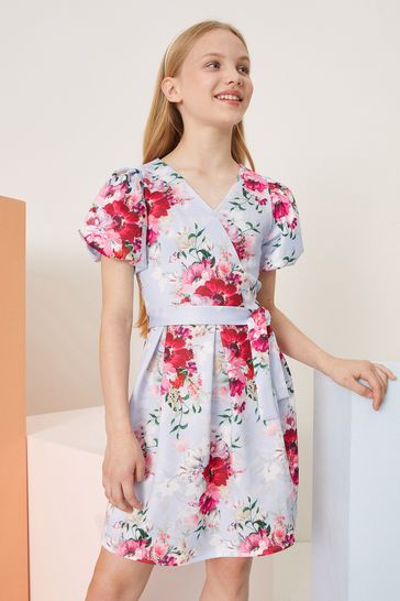 Blue floral clearance occasion dress