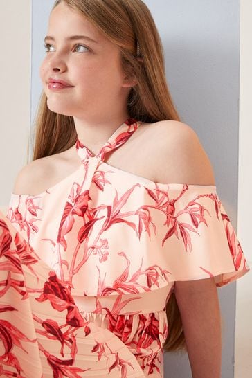 Lipsy ruffle halterneck jumpsuit store
