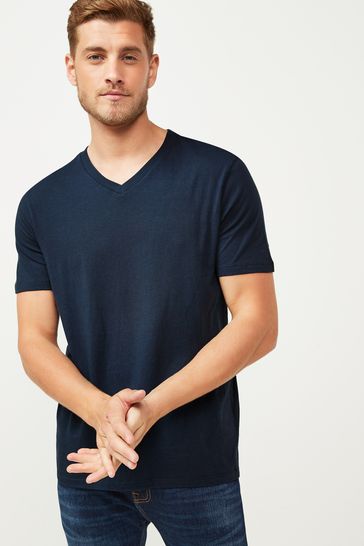 Blue v neck t shirt top
