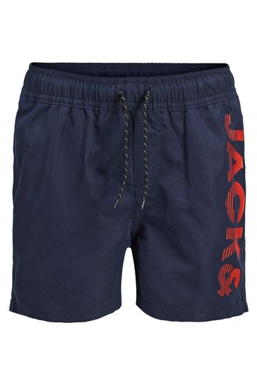 JACK & JONES JUNIOR Navy Logo Swim Shorts