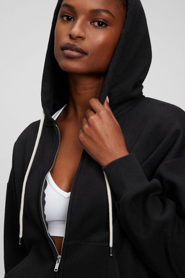 Buy Gap Black Vintage Soft Shrunken Full Zip Hoodie from Next Croatia