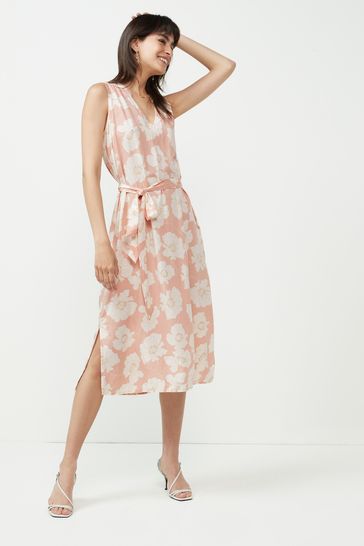 Gap Pink Floral V-Neck Sleeveless Maxi Dress
