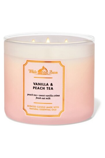 Bath & Body Works Vanilla & Peach Tea 3-Wick Scented Candle 411 g
