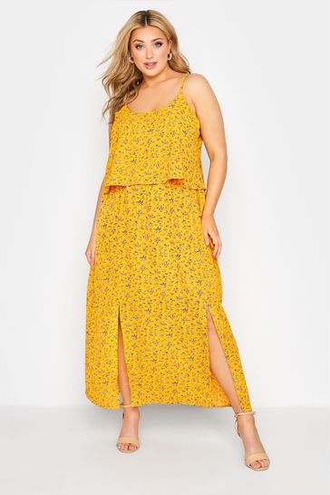 Dress with discount floral overlay