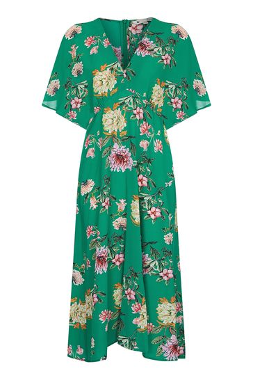 Yumi green cheap floral dress