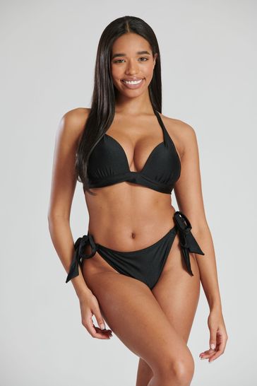 South Beach Black Moulded Soft Halter Neck Bikini